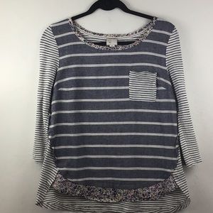 Anthropologie Postage Stamp Top